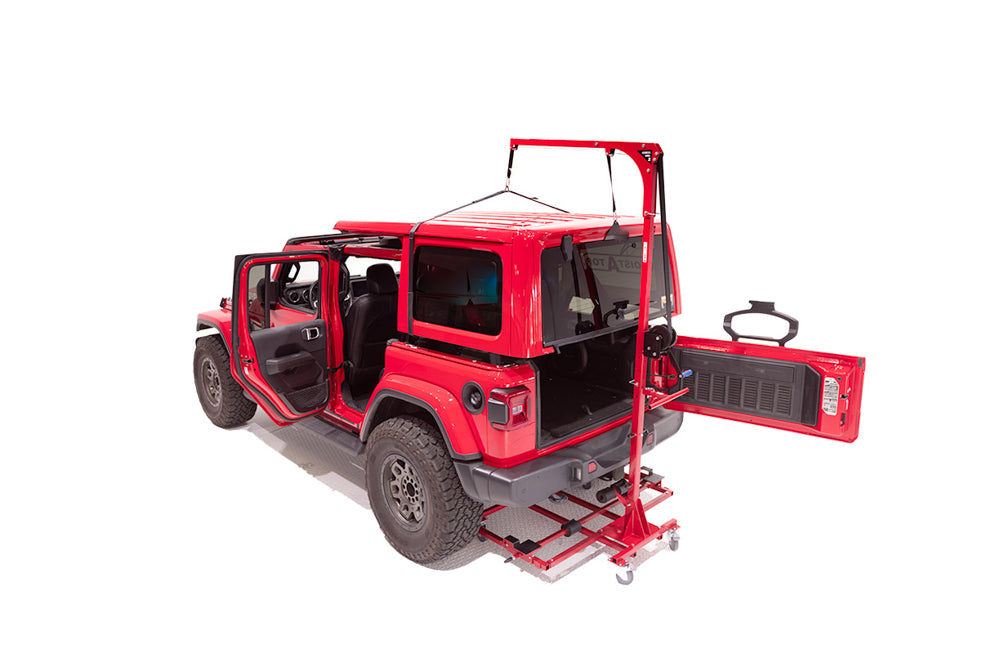 Hoist-A-Cart™ Gen 2 – One-Person Hardtop Removal & Storage Cart for Jeep Wrangler JK & JL (2007-Current) – Rolling Winch Cart with Built-in Door